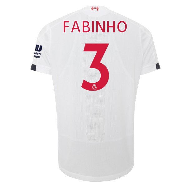 Camiseta Liverpool NO.3 Fabinho 2ª 2019 2020 Blanco